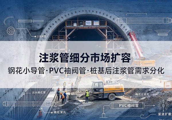 马山注浆管细分市场扩容，隧道钢花小导管、PVC 袖阀管、桩基后注浆管需求分化
